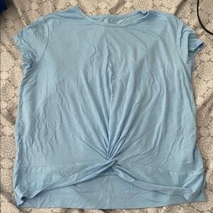 Light Blue Twist Front T-Shirt